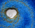 Porte-bonheur avec un oeil de Sainte-Lucie taillé en coeur et la spirale de Fibonacci.<br>
                     		Toile 13 x 18 cm • 150.- CHF